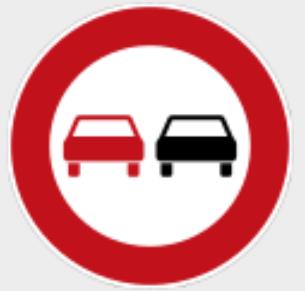 過此路牌後,禁止超車