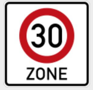 過此路牌後,此區最高速限30