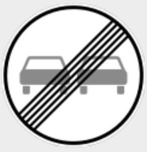 過此路牌後,解除禁止超車之規定