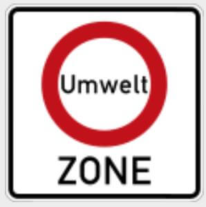 過此路牌後為低排放區